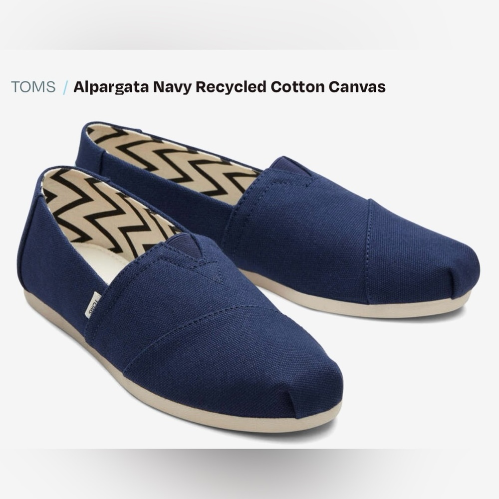 TOMS / Alpargata Navy Recycled Cotton Canvas